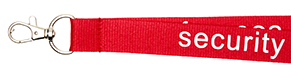 Litteä 20 mm - Punainen valkoisella SECURITY-tekstillä