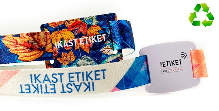 Kestävästi valmistetut rannekkeet RFID-sirulla