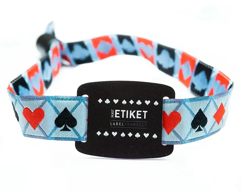 Festivaalirannekkeet RFID-sirulla ja kovalla PVC-levyllä